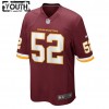 Lasten Washington Football Team NFL Pelipaita Jamin Davis 52 Nike Punainen 2021 NFL Draft
